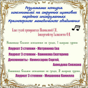 Конкурс исполнителей на струнных щипковых народных инструментах